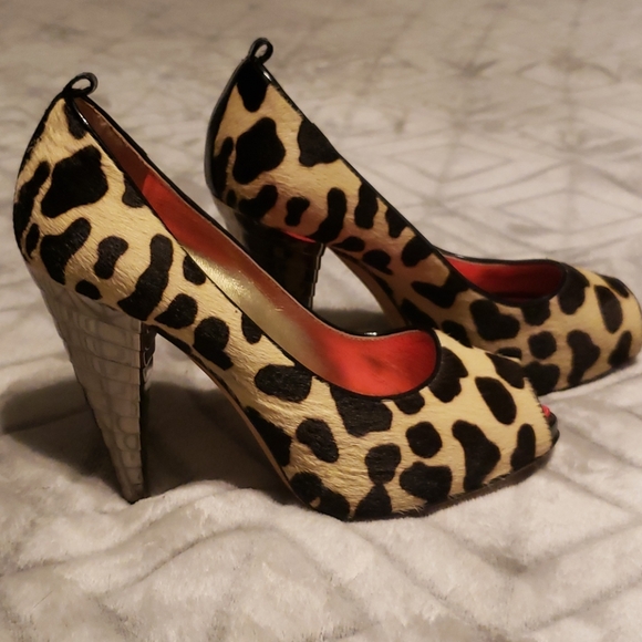 Giuseppe zanotti design leopard fur heels - Picture 5 of 8